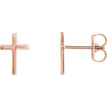 Cross Stud Earrings in 14K Gold - $339.00+
