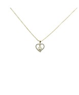 Heart Necklace. Double Heart Necklace. Heart in Heart Necklace. Double H... - £16.51 GBP