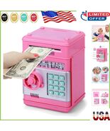 Durable Pink Kids ATM Piggy Bank - Encourage Saving with Password Protec... - $40.58