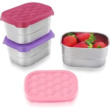 Stainless Steel Snack Containers For Kids | Easy Open Leak Proof Small Food Cont - £35.33 GBP