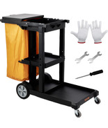 VEVOR Cleaning Cart, 3-Shelf Commercial Janitorial Cart, 200 lbs Capacit... - $7,618.17 MXN