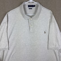 Ralph Lauren Polo Shirt Men size 3XLT Beige Pima Soft Touch Tall Big Cas... - $25.89