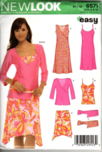 New Look #6571 Misses 8 to 18 Dress, Top, Skirt, Tank Uncut Sewing Pattern - £10.94 GBP