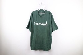 Vintage 90s Diamond Supply Co Mens 2XL Faded Spell Out Short Sleeve T-Shirt USA - £29.56 GBP