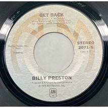Billy Preston Get Back / Space Race 45 Pop From Sgt Peppers Lonely Hearts Club - £7.17 GBP