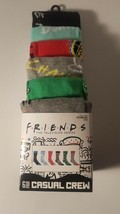 friends tv show mens casual crew socks fits shoe size 8 12 new 6 pairs p... - $23.71