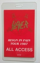 Slayer Backstage Pass 1987 Reign In Pain Tour Laminated Metal Hard Rock Music - £21.64 GBP