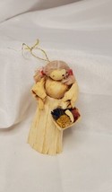 vintage corn husk doll Christmas ornament - £7.96 GBP
