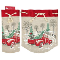 Holiday Time Fabric Jumbo Christmas Gift Bag, Red Truck, 24&quot;x27&quot;, 1 Count - £19.70 GBP