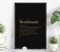 Soulmate Definition Wall Art Romantic Quotes Poster Wedding Anniversary Gift Art - £19.12 GBP+