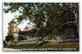 Mission Towers From Beneath Old Sycamore Santa Barbara CA UNP DB Postcard Q20 - £3.68 GBP