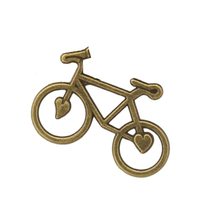 Stylish Bike Design Necklace Keychain ZINC, Bronze, Small - £12.90 GBP
