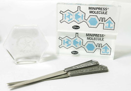 Paper Weight And Letter Opener Samples Plastic Pfizer Glass Texas Pewter Letter - £25.43 GBP