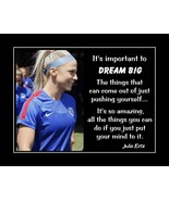 Julie Ertz Girls Soccer Motivational Poster, Inspirational Quote Wall Art - £18.08 GBP+