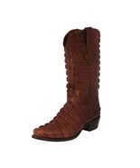 Mens Cognac Full Crocodile Tail Pattern Western Cowboy Boots J Toe - €163,58 EUR