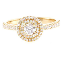 Real 0.70ct Natural Fancy Pink Diamonds Engagement Ring 18K Solid Gold Round - £1,312.52 GBP