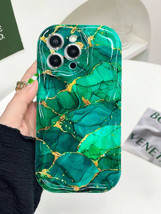 Glossy Marble Grain Drop Resistant Phone Case Thick Durable for Apple Sa... - $119.75 MXN