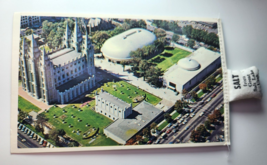 Temple Square Postcard w Salt Packet Pouch Salt Lake City, Utah Unposted PC - £4.26 GBP