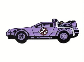 Ghostbusters Logo Purple Delorean Back To The Future Mashup Enamel Pin - £4.71 GBP
