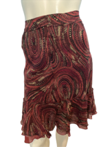 The Limited Pink and Black Paisley Print Lined Skirt Size 4 - $23.74