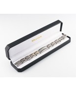 Acier Inoxydable Bracelet Lien W/Magnifique Diamant Plaque Tdw = 1 CT SI... - €684,00 EUR