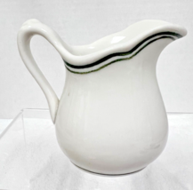 Vintage 1943 Warwick White Pottery w Green Stripe Small Creamer Milk Jug... - $337.89 MXN