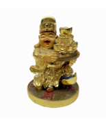 Gold Plated Feng Shui Chai Shen Yeh Statue God of Wealth Fortune Good Lu... - £50.91 GBP