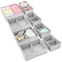 Fabric Drawer Storage Divider Organizer Bins for Nursery, Kids Bedroom Dresser - £45.07 GBP