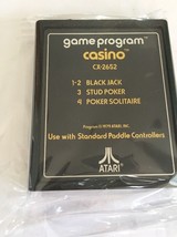 Vintage  atari 2600 game Casino Yellow Text Label tested working - £5.34 GBP