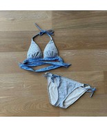 Victoria&#39;s Secret 2 piece Blue &amp; White Bikini XS/Medium - £26.46 GBP