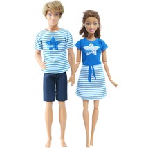 Doll Outfits For Barbie Doll For Ken Doll Casual Couple Suits Doll Acces... - £7.34 GBP