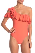 Nicole Miller One-Piece Ruffle Swimsuit Sz M Orange - $59.85 CAD Nicole Miller One-Piece Ruffle Swimsuit Sz M Orange - $59.85 CAD