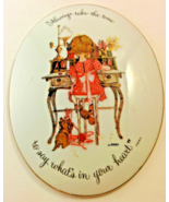 Vintage Porcelain Holly Hobbie Wall Tile Plaque &quot;Always Take The Time...&quot;  - $373.97 MXN