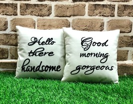 Couple Embroidered pillow,  Anniversary Gift, Gift for Bride, Gift for Her. - £19.81 GBP - £50.30 GBP