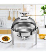 SOGA 6L Round Chafing Stainless Steel Food Warmer with Glass Roll Top - $236.50