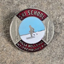 MONT TREMBLANT Villa Bellevue MT Ski School Vintage Souvenir Lapel Pin C... - $24.99