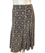 Ann Taylor Loft Brown and Cream Lined A Line Skirt Size 8 - £9.75 GBP
