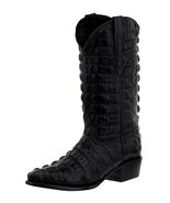 Mens Black Full Crocodile Tail Pattern Western Cowboy Boots J Toe - €164,26 EUR