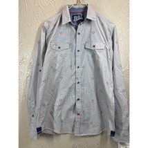 Drill Clothing Company Mens Gray Shirt Southwestern Dress Shirt Size Small - $19.95