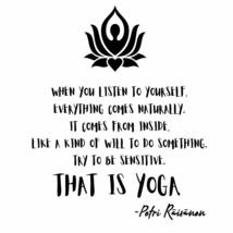 Yoga Quote Wall Decal-When You Listen to Yourself-Custom Color-Custom Size-Remov - £80.38 GBP