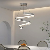 Modern Led Pendant Round Ceiling Light With Remote Control Dimmable 3000... - £293.11 GBP