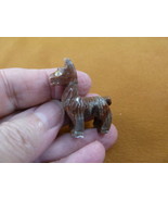 Y-LLA-ST-22 red gray LLAMA carving SOAPSTONE stone PERU FIGURINE love ll... - $8.59