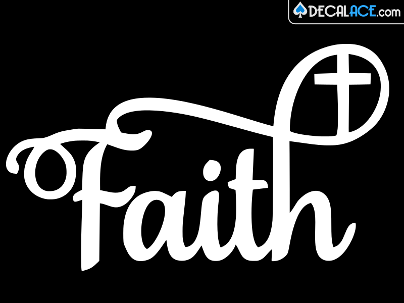 FAITH CROSS Christian Pride Vinyl Decal Car Wall Truck Sticker CHOOSE SI... - $3.18+