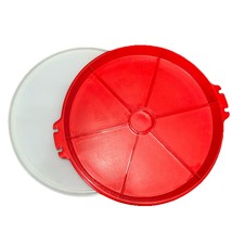 Vintage Tupperware Party Veggie Platter Divided Tray 405-1 Paprika With Lid - $559.19 MXN