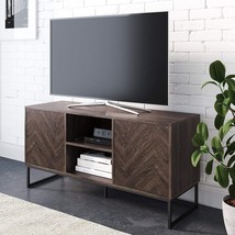 Nathan James Dylan Media Console Cabinet or TV Stand with Doors for Hidden - £90.00 GBP