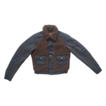 Double RL faux-shearling denim jacket $690 FREE WORLDWIDE SHIPPING FAT 0183 - $515.39