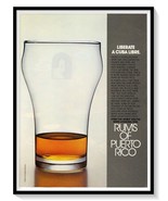 Rums of Puerto Rico Print Ad Vintage 1986 Magazine Advertisement Graphic Design
