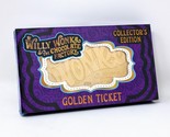 Willy Wonka Chocolate Factory Golden Ticket 24k Gold Plated 1 of 1971 Li... - $149.99