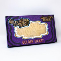 Willy Wonka Gold Winning Ticket Limited Collector&#39;s Edition Replica SOLD OUT New - £30.01 GBP