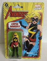 Marvel legends Retro Series Carol Danvers 3.75 Inch Action Figure the Avengers - £10.35 GBP
